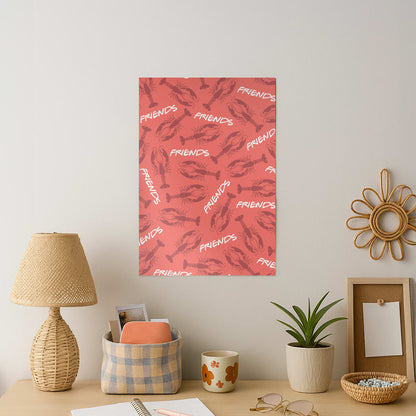 Sitcom Red Lobsters Pattern Art Print