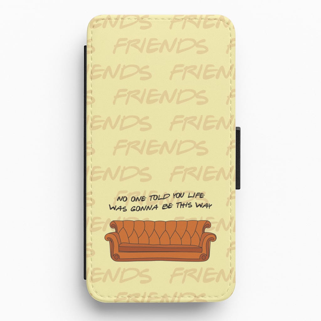 No One Told You Pattern Flip / Wallet Phone Case
