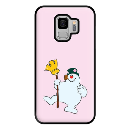 Broom - Snowman Phone Case for Galaxy S9 Plus