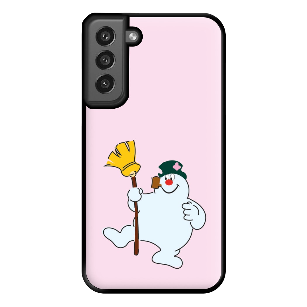 Broom - Snowman Phone Case for Galaxy S21FE