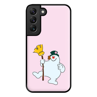 Broom - Snowman Phone Case for Galaxy S22 Plus