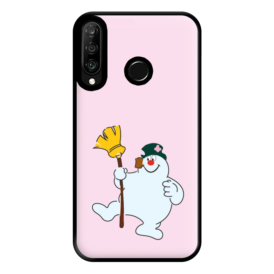 Broom - Snowman Phone Case for Huawei P30 Lite