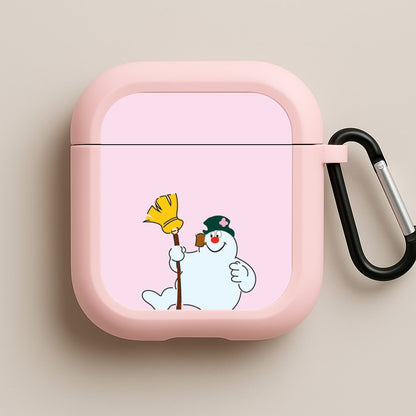 Broom - Snowman Pink AirPods Case