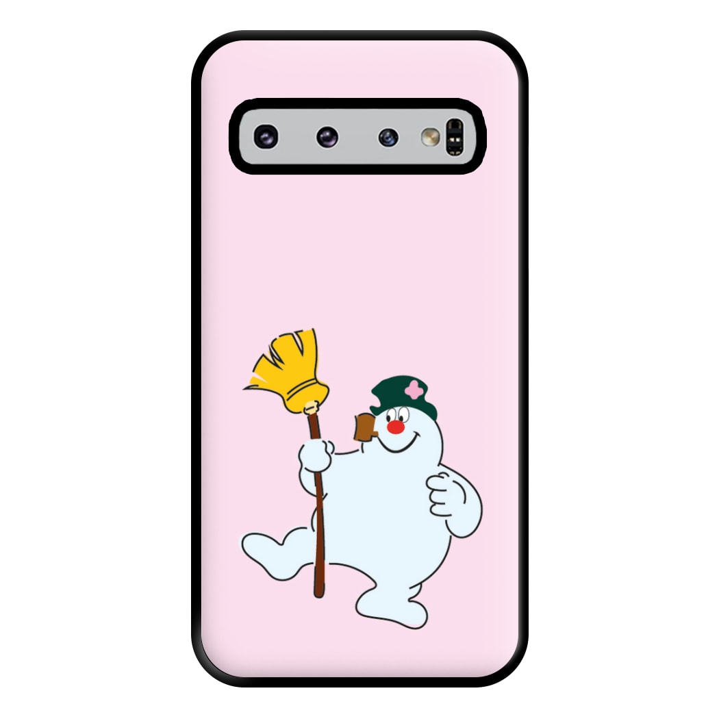 Broom - Snowman Phone Case for Galaxy S10 Plus