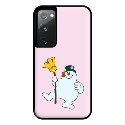 Broom - Snowman Phone Case for Galaxy S20FE