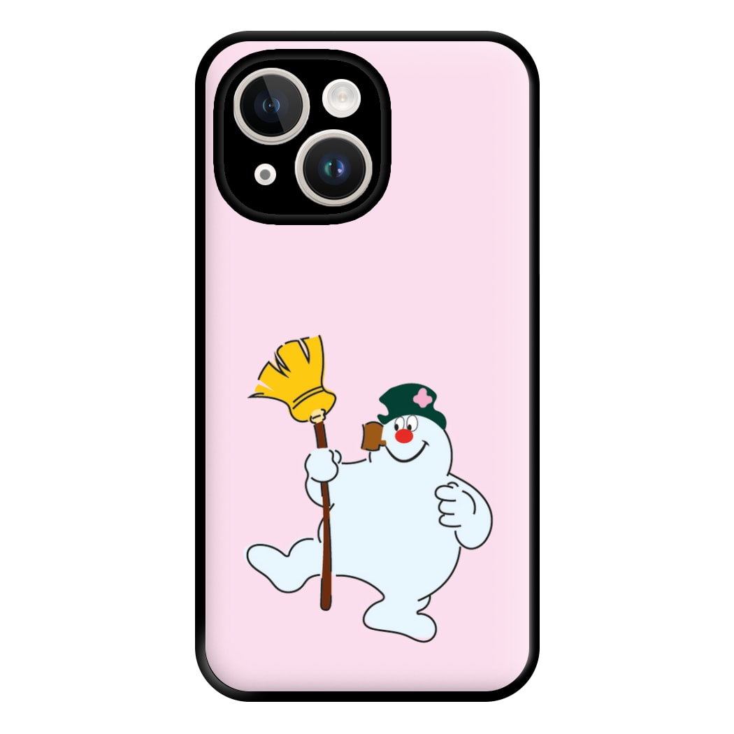 Broom - Snowman Phone Case for iPhone 14 Plus