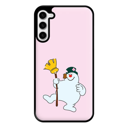 Broom - Snowman Phone Case for Galaxy S23 Plus