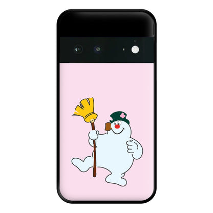 Broom - Snowman Phone Case for Google Pixel 6a