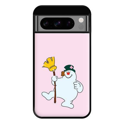 Broom - Snowman Phone Case for Google Pixel 8 Pro