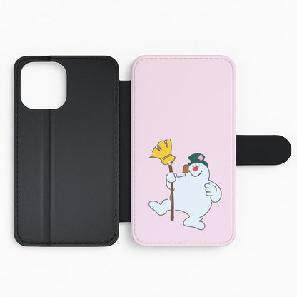 Broom - Snowman Flip Phone Case
