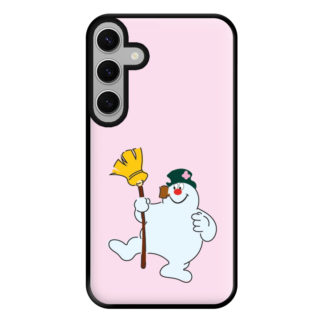 Broom - Snowman Phone Case for Galaxy S24FE