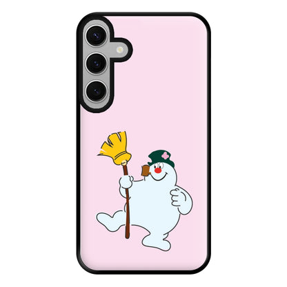 Broom - Snowman Phone Case for Galaxy S24FE