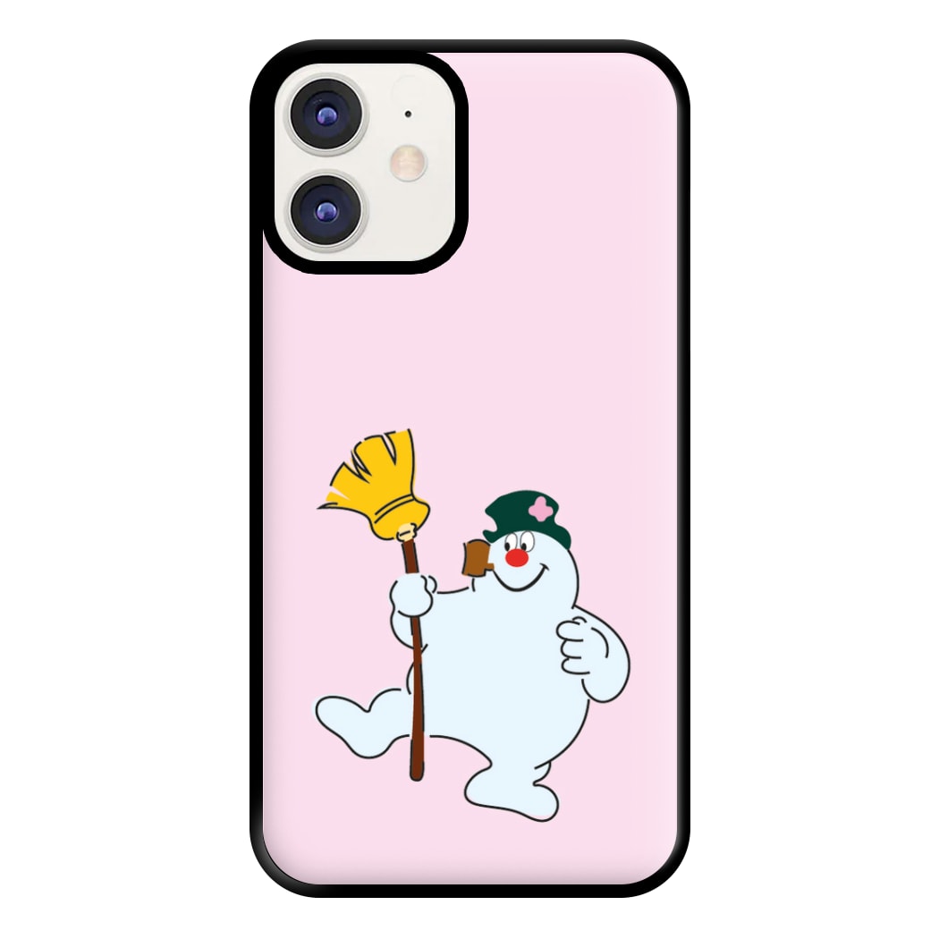 Broom - Snowman Phone Case for iPhone 12 / 12 Pro