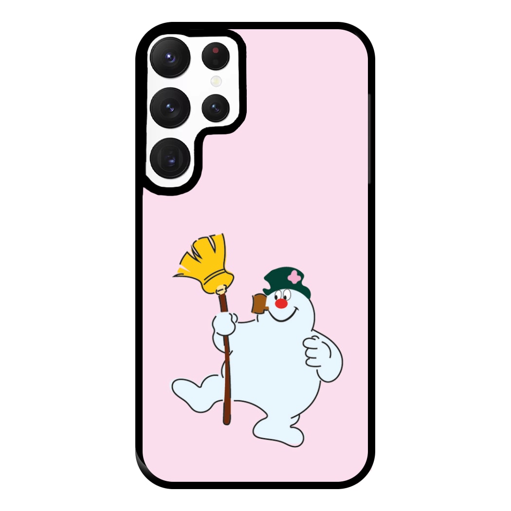 Broom - Snowman Phone Case for Galaxy S22 Ultra