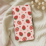 Strawberries And Hearts - Fruit Patterns Flip / Wallet Phone Case 5