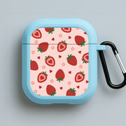 Strawberries And Hearts - Fruit Patterns AirPods Case 3