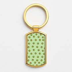 Kiwis - Fruit Patterns Gold Keyring