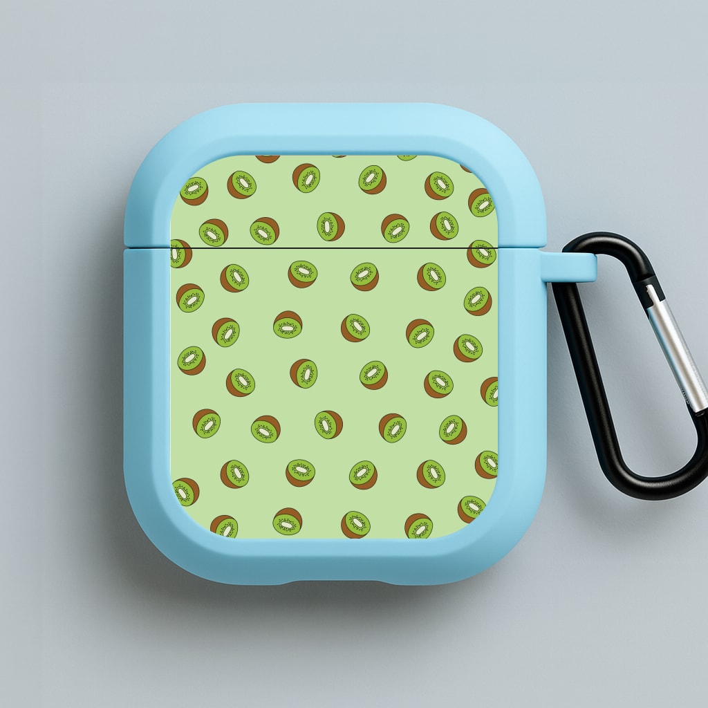 Kiwis - Fruit Patterns Blue AirPods Case