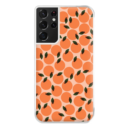 Oranges - Fruit Patterns Phone Case for Galaxy S21 Ultra