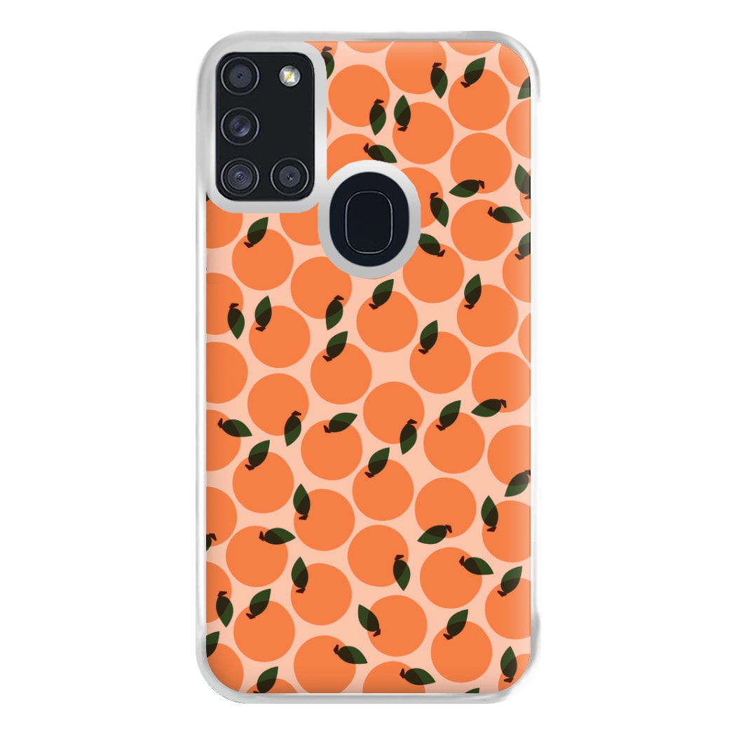 Oranges - Fruit Patterns Phone Case for Galaxy A21s