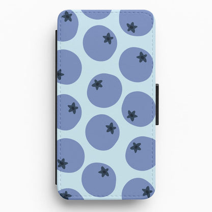 Blueberries - Fruit Patterns Flip / Wallet Phone Case