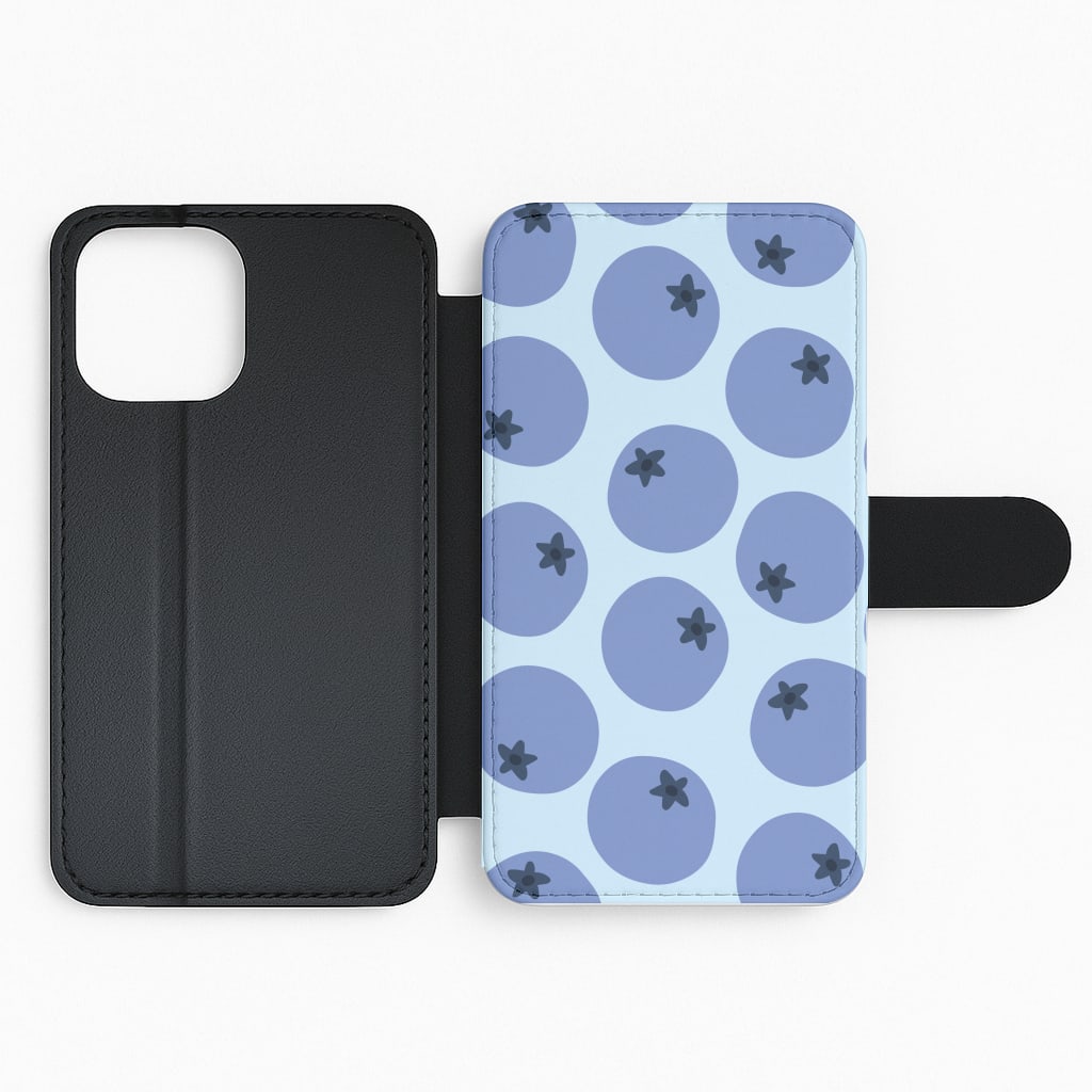Blueberries - Fruit Patterns Flip Phone Case
