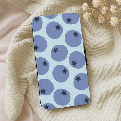 Blueberries - Fruit Patterns Wallet Phone Case