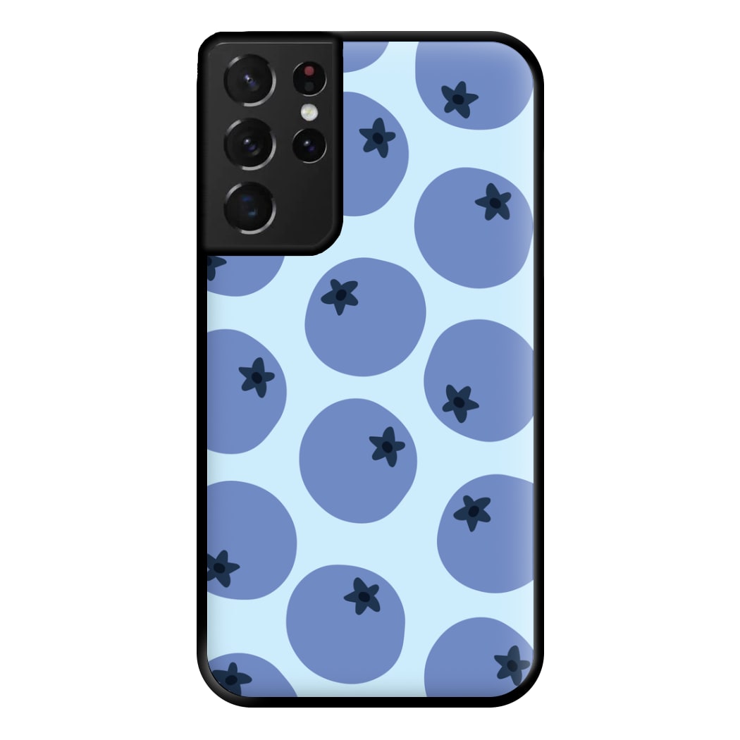 Blueberries - Fruit Patterns Phone Case for Galaxy S21 Ultra