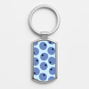 Blueberries - Fruit Patterns Luxury Keyring 1