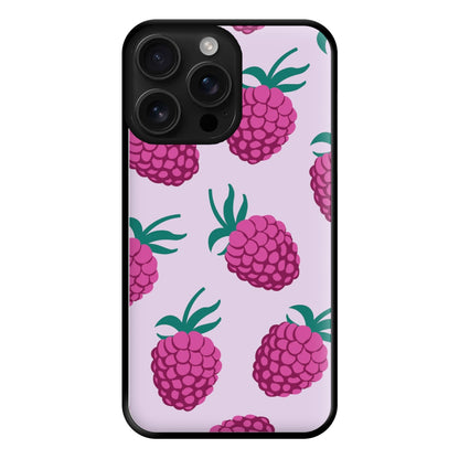 Rasberries - Fruit Patterns Phone Case for iPhone 16 Pro Max