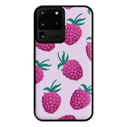 Rasberries - Fruit Patterns Phone Case for Galaxy S20 Ultra