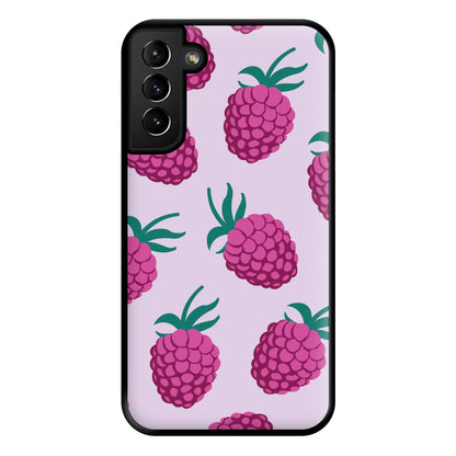 Rasberries - Fruit Patterns Phone Case for Galaxy S21 Plus