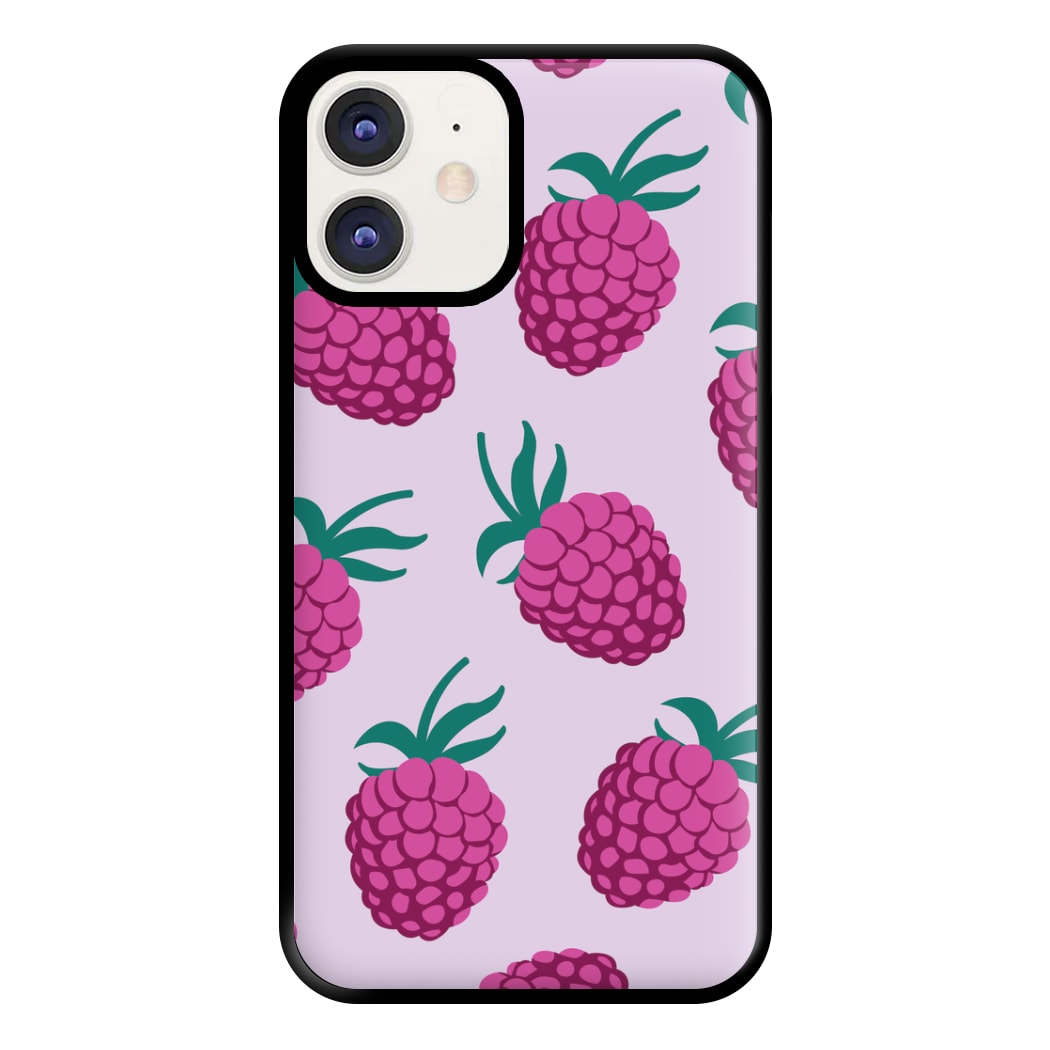 Rasberries - Fruit Patterns Phone Case for iPhone 12 / 12 Pro