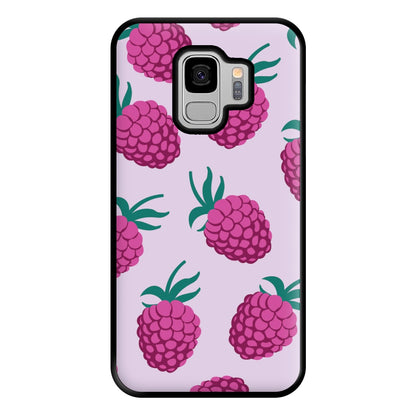 Rasberries - Fruit Patterns Phone Case for Galaxy S9 Plus