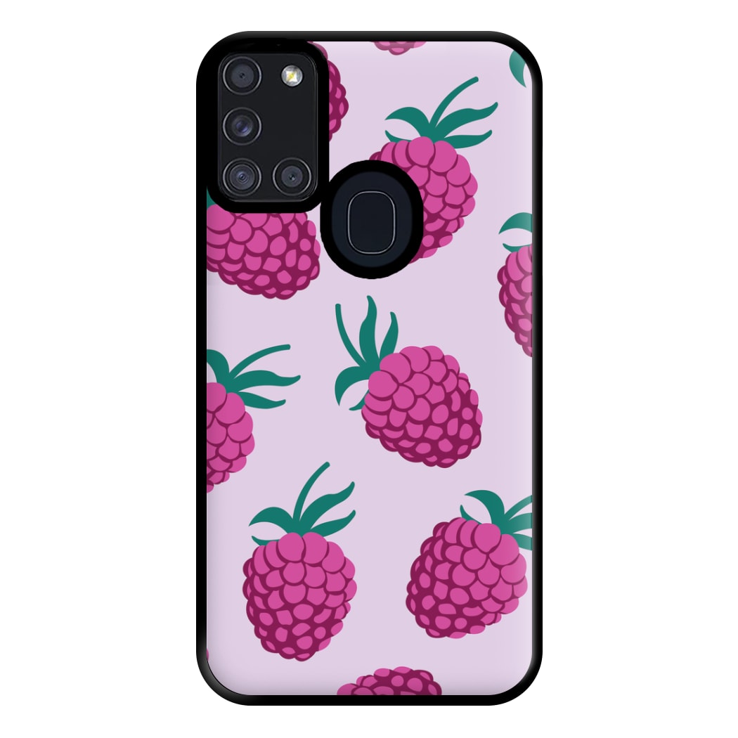 Rasberries - Fruit Patterns Phone Case for Galaxy A21s