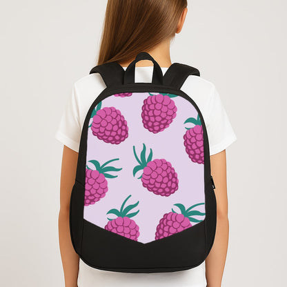 Rasberries - Fruit Patterns Large School Bag