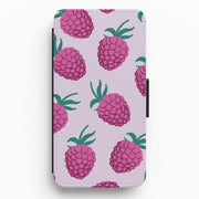 Rasberries - Fruit Patterns Flip / Wallet Phone Case 1
