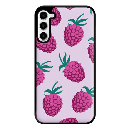 Rasberries - Fruit Patterns Phone Case for Galaxy S23 Plus