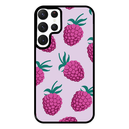 Rasberries - Fruit Patterns Phone Case for Galaxy S22 Ultra