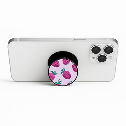 Rasberries - Fruit Patterns Phone Stand