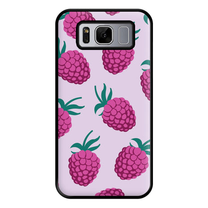 Rasberries - Fruit Patterns Phone Case for Galaxy S8 Plus