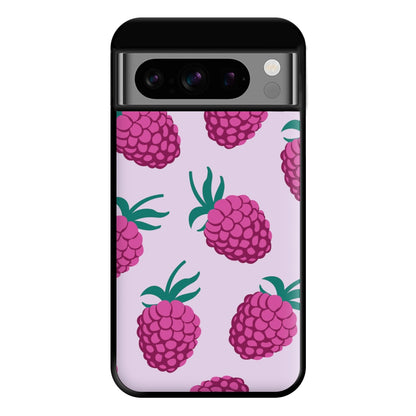 Rasberries - Fruit Patterns Phone Case for Google Pixel 8 Pro