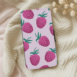 Rasberries - Fruit Patterns Wallet Phone Case