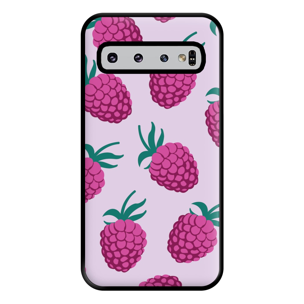 Rasberries - Fruit Patterns Phone Case for Galaxy S10 Plus