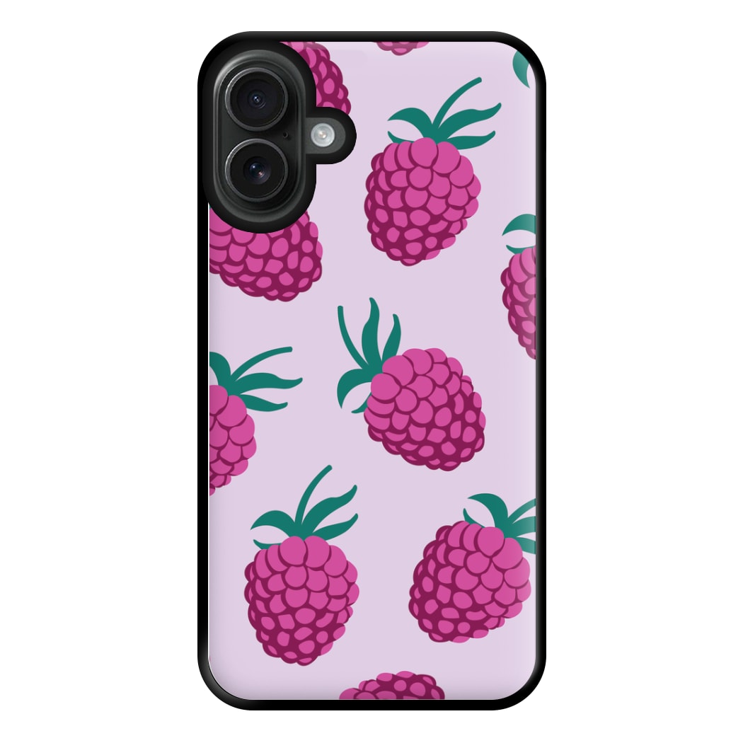 Rasberries - Fruit Patterns Phone Case for iPhone 16 Plus