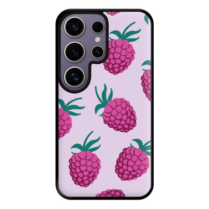 Rasberries - Fruit Patterns Phone Case for Galaxy S25 Ultra