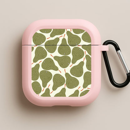 Pears - Fruit Patterns Pink AirPods Case