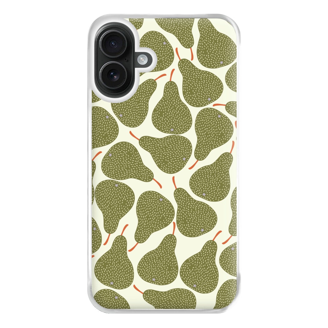 Pears - Fruit Patterns Phone Case for iPhone 16 Plus