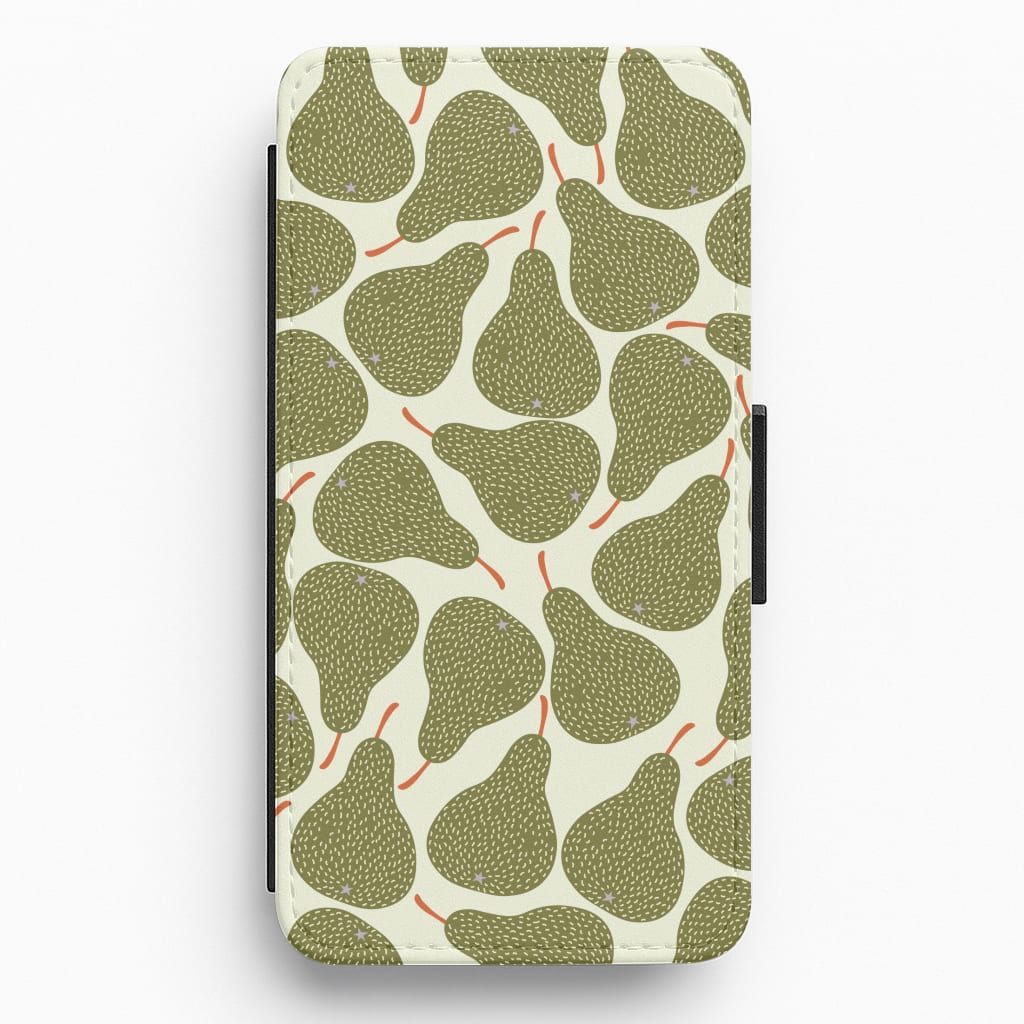 Pears - Fruit Patterns Flip / Wallet Phone Case