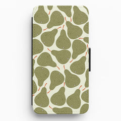 Pears - Fruit Patterns Flip / Wallet Phone Case